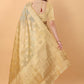 Vedant Vastram Organza Silk Banarasi Silk Saree - Gold | Swadesiicart