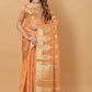 Vedant Vastram Organza Silk Banarasi Silk Saree - Orange | Swadesiicart