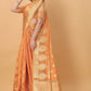 Vedant Vastram Organza Silk Banarasi Silk Saree - Orange | Swadesiicart