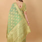 Vedant Vastram Organza Silk Banarasi Silk Saree - Parrot | Swadesiicart