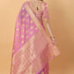 Vedant Vastram Organza Silk Banarasi Silk Saree - Pink | Swadesiicart