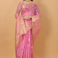 Vedant Vastram Organza Silk Banarasi Silk Saree - Pink | Swadesiicart