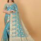 Vedant Vastram Organza Silk Banarasi Silk Saree - Rama | Swadesiicart