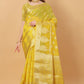 Vedant Vastram Organza Silk Banarasi Silk Saree - Yellow | Swadesiicart