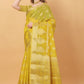 Vedant Vastram Organza Silk Banarasi Silk Saree - Yellow | Swadesiicart