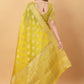 Vedant Vastram Organza Silk Banarasi Silk Saree - Yellow | Swadesiicart