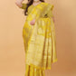 Vedant Vastram Organza Silk Banarasi Silk Saree - Yellow | Swadesiicart