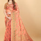 Vedant Vastram Soft Cotton Silk Banarasi Silk Saree - Peach | Swadesiicart