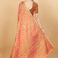 Vedant Vastram Soft Cotton Silk Banarasi Silk Saree - Peach | Swadesiicart