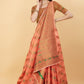 Vedant Vastram Soft Cotton Silk Banarasi Silk Saree - Peach | Swadesiicart