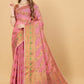 Vedant Vastram Soft Cotton Silk Banarasi Silk Saree - Pink | Swadesiicart
