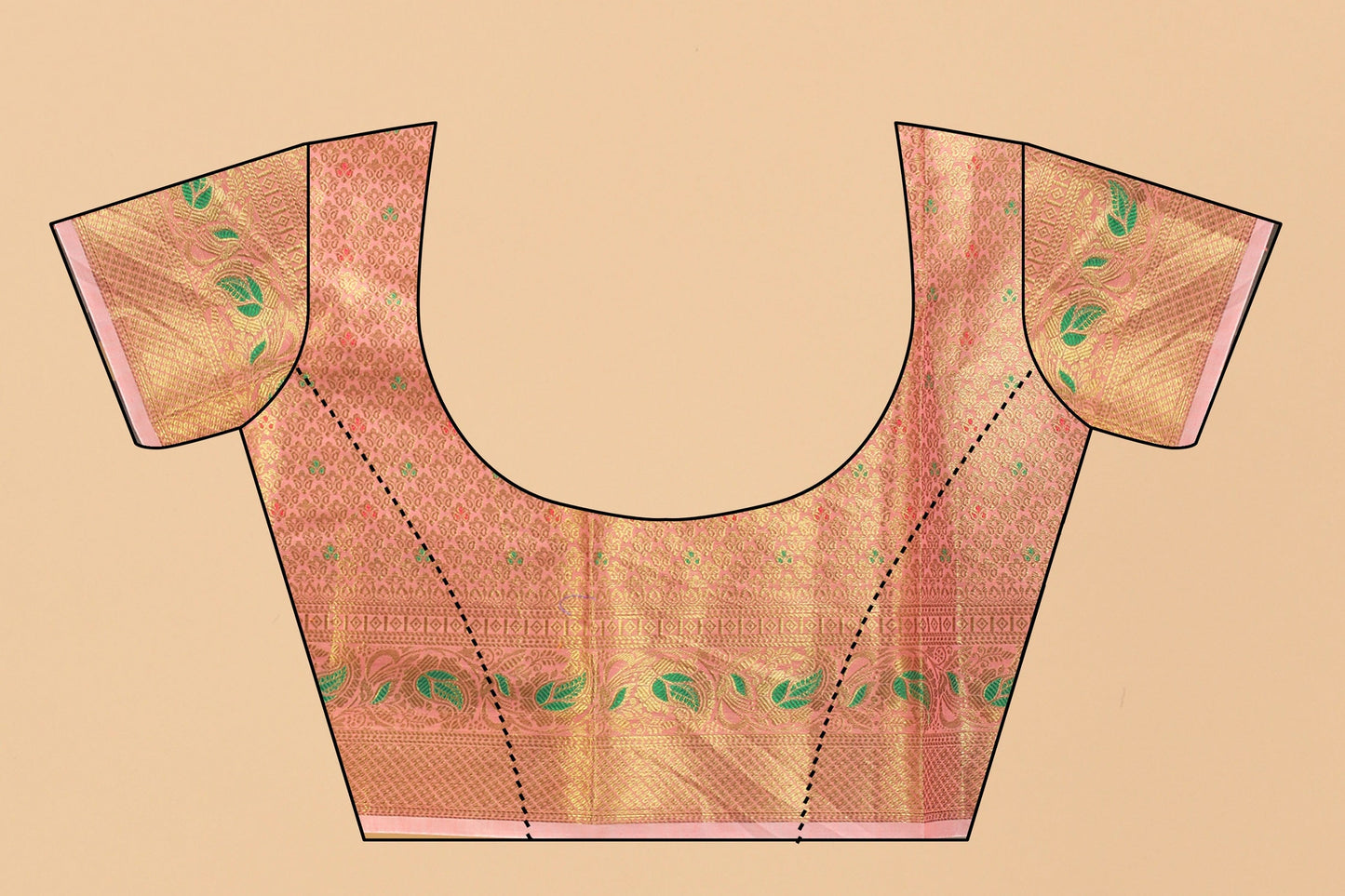 Vedant Vastram Soft Cotton Silk Banarasi Silk Saree - Pink | Swadesiicart