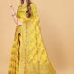 Vedant Vastram Soft Cotton Silk Banarasi Silk Saree - Yellow | Swadesiicart