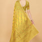 Vedant Vastram Soft Cotton Silk Banarasi Silk Saree - Yellow | Swadesiicart