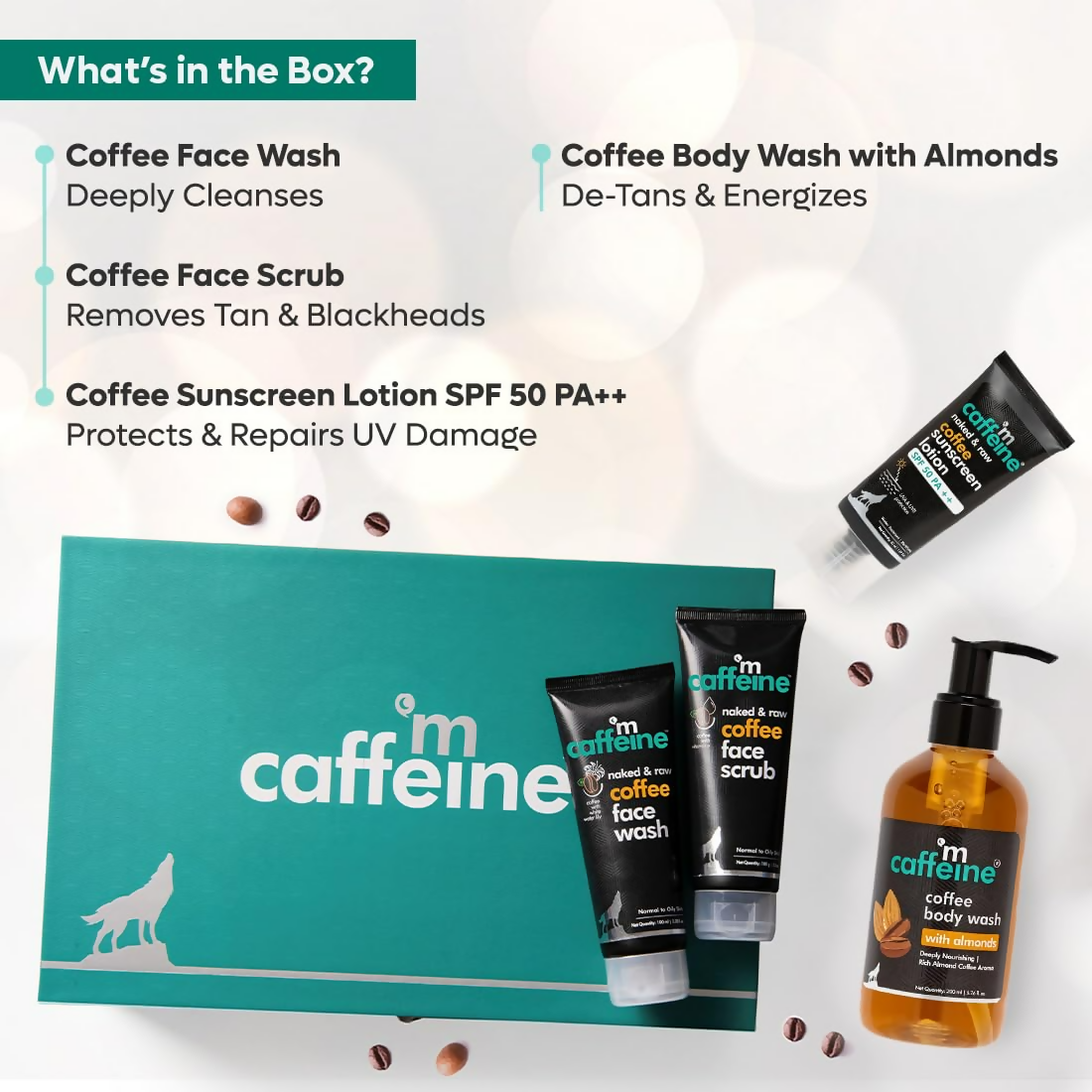 mCaffeine Gift Kit Set For Women & Men - Swadesiicart