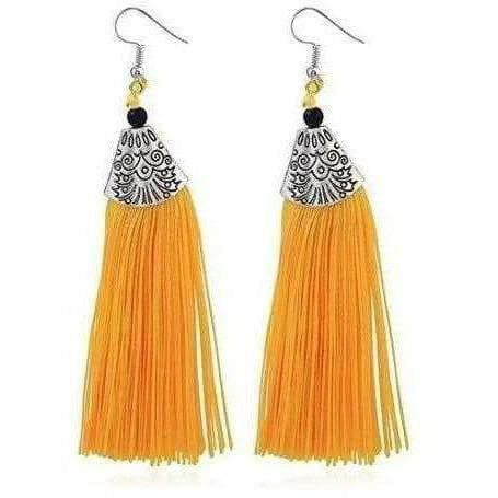 MS Fashion India Orange Fringe Earrings | Swadesiicart