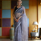Vamsee Manbhari Purple Organza Saree - Swadesiicart
