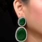 Smart Dangler With Rhino Stone Border Green Earrings For Women and Girls By House of Ree - Swadesiicart