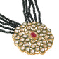 NVR Women Gold-Polished Kundan Studded Jewellery Set - Swadesiicart
