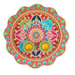 Kundan HandiKrafts Mdf Flower Pooja Thali - Red | Swadesiicart