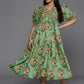 Ahalyaa Women's Traditional wear Ethnic Dress - Green | Swadesiicart