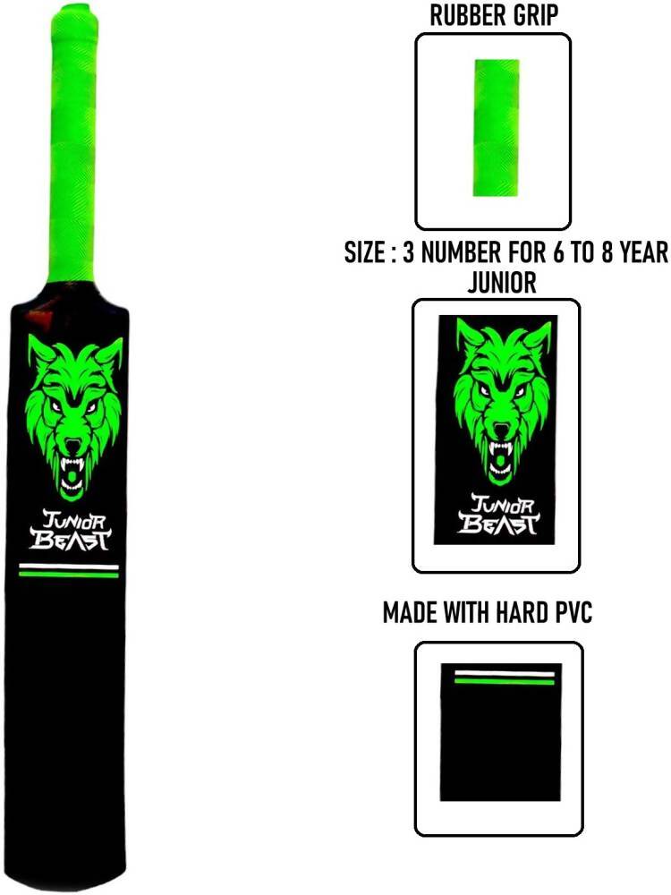 Lycan Junior Plastic Cricket Bat (Size 3) - Swadesiicart