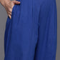 Ahalyaa Women's Traditional wear Kurta Set - Indigo blue | Swadesiicart