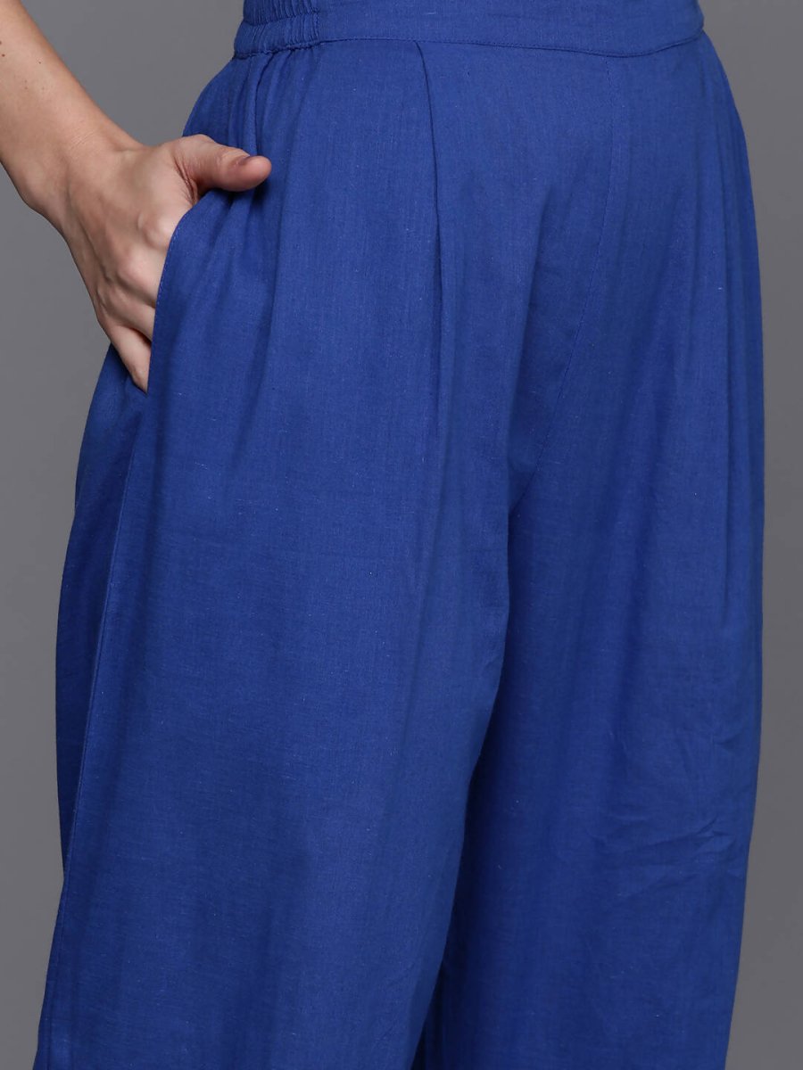 Ahalyaa Women's Traditional wear Kurta Set - Indigo blue | Swadesiicart