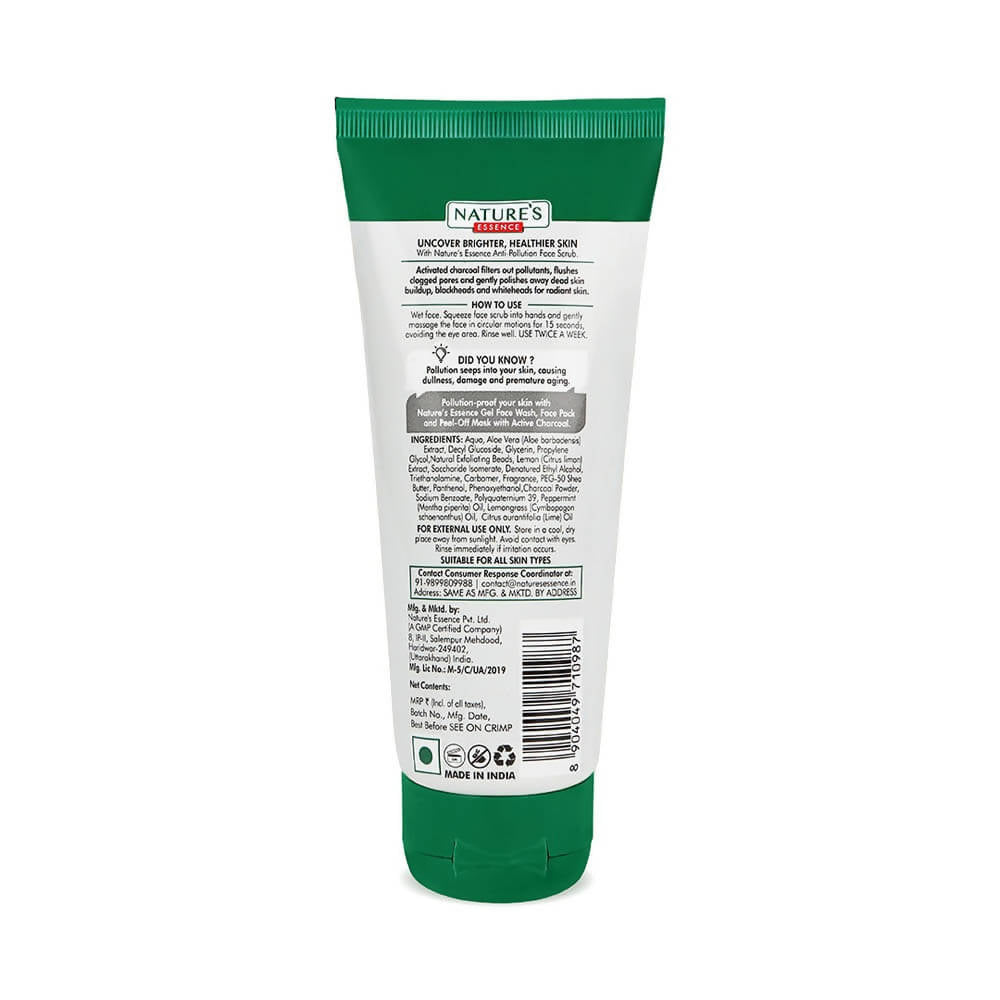 Nature's Essence Anti Pollution Charcoal Face Scrub - Swadesiicart