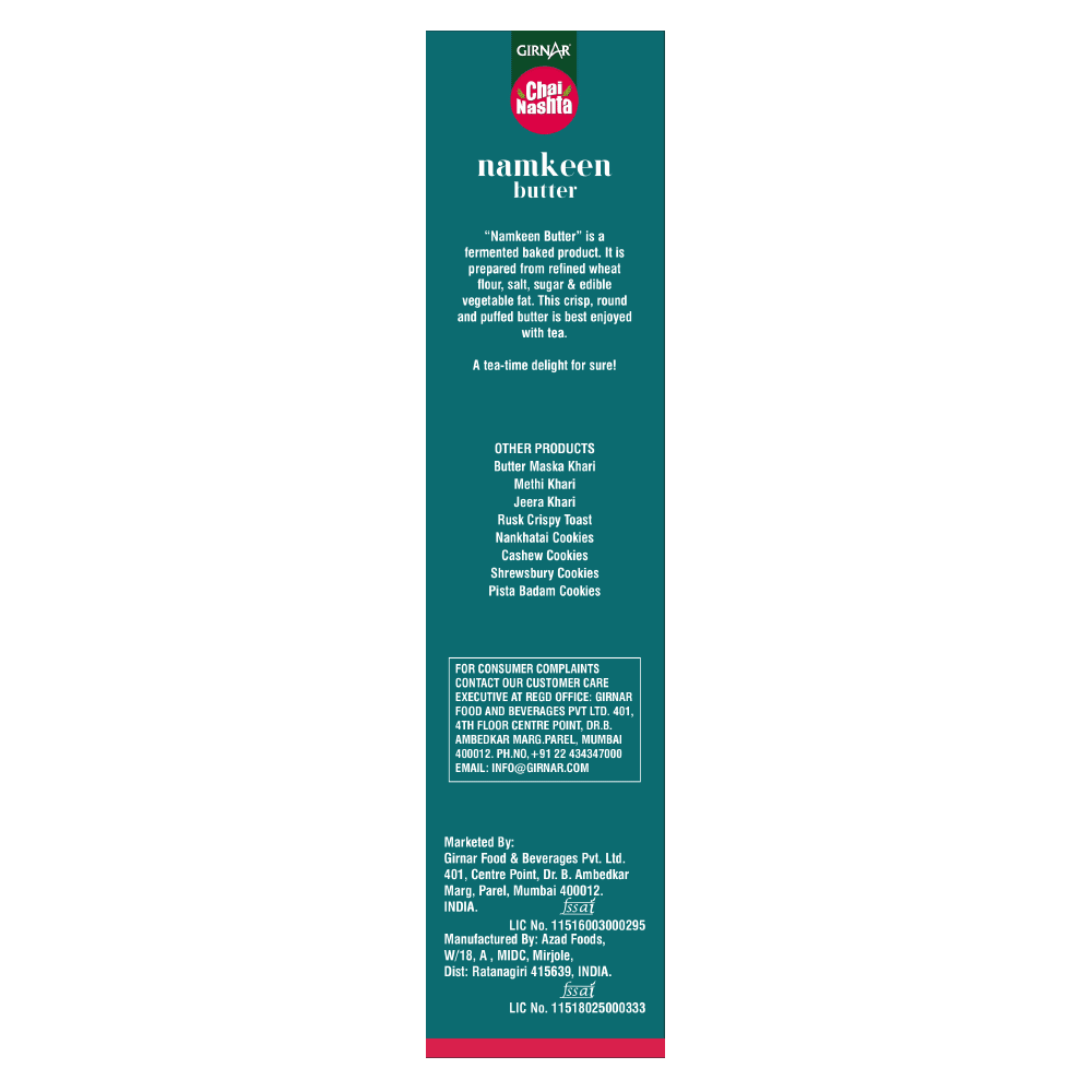 Girnar Chai Nashta - Namkeen Butter | Swadesiicart