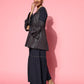 Yufta Navy Blue Printed Kurta & Sharara - Swadesiicart