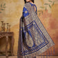 Anaita Navy Silk Blend Woven Saree With Blouse