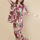Breathables Women’S Loungewear Kaftan Cotton Wine Abstract Print Co-Ord Set