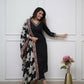 The52 Black Women's Beautiful Viscose Silk Fabric Embroidered Work Straight Kurta Pant and Dupatta Set - Swadesiicart