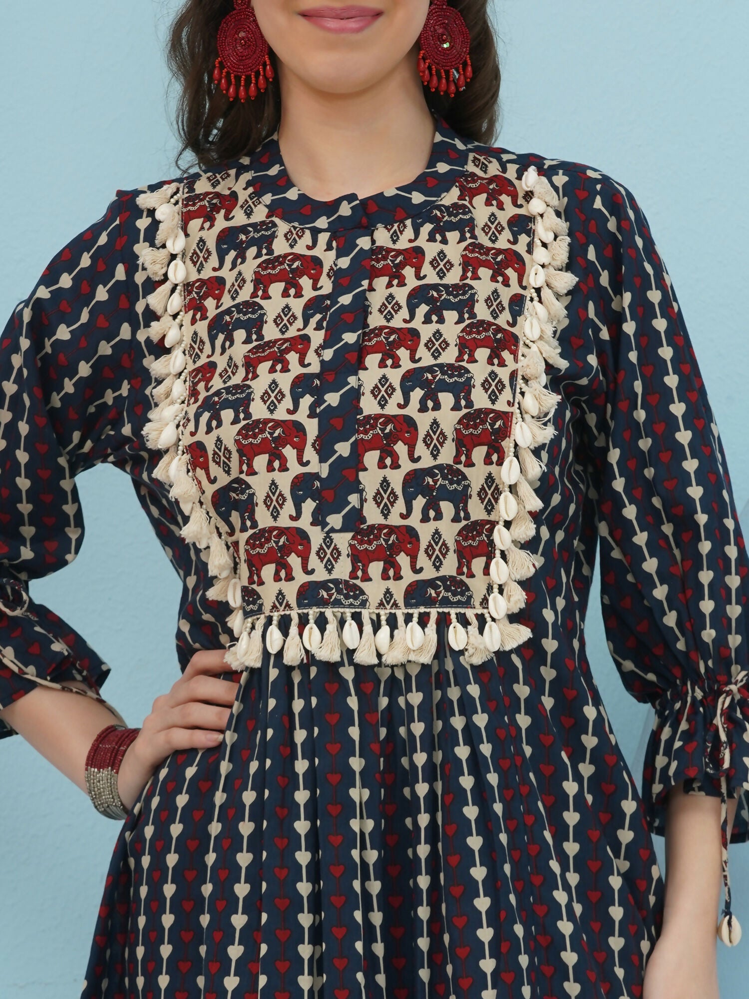 Joban Fashion Blue Printed Co Ord Set - Swadesiicart