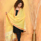 Very Much Indian Handloom Pure Cotton Paithani Dupatta - Yellow | Swadesiicart