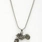 NVR Men's Rhodium-Plated Stainless Steel Bike Shaped Pendant With Chain | Swadesiicart