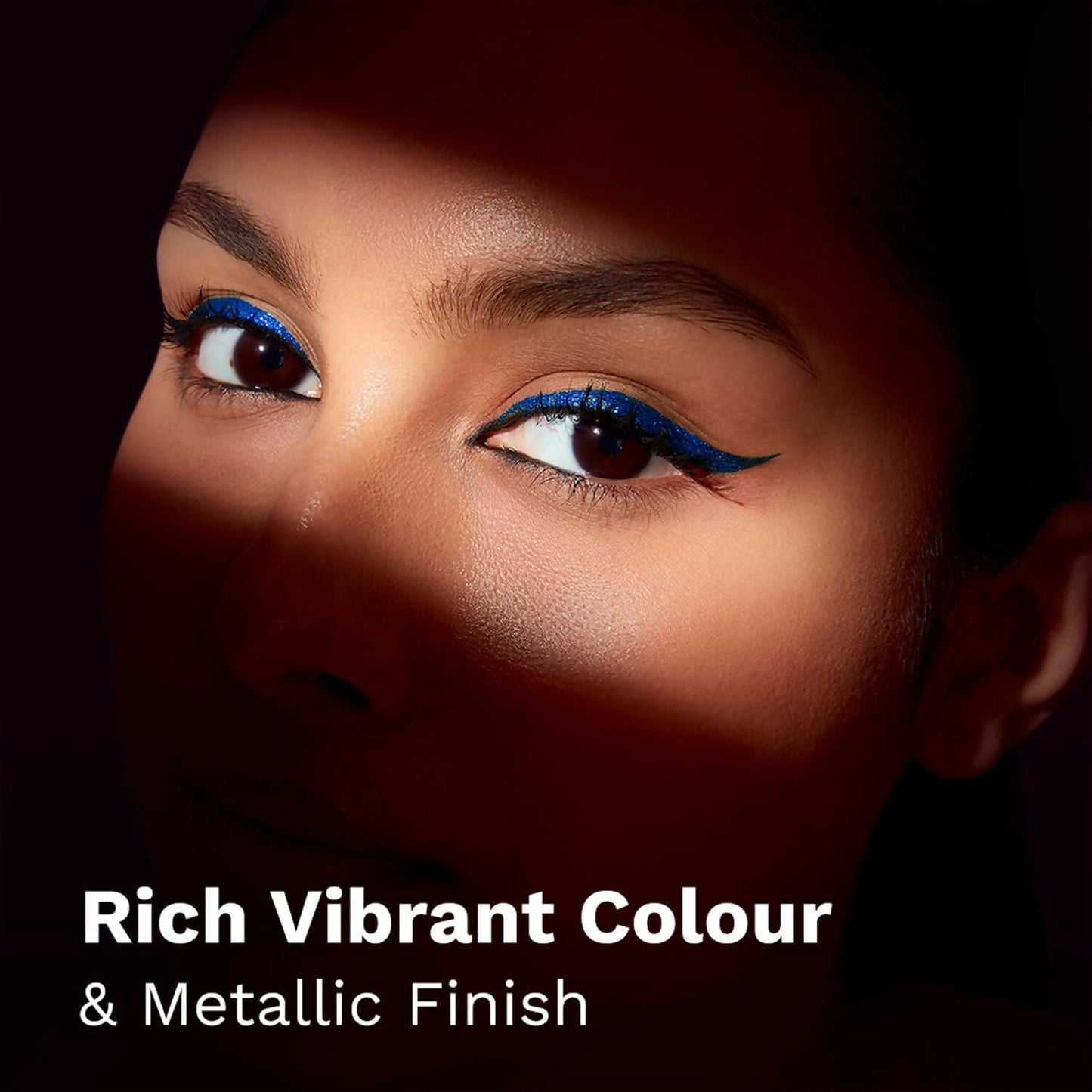 Pilgrim Metallic Eyeliner Blue Rebel, Long Lasting & Smudge Proof Enriched With Argan Oil - Swadesiicart