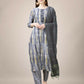 Jyoti Fashion Women's Grey Rayon Print with Embroidery & Fancy Lace Work Kurta with Trouser & Dupatta | Swadesiicart