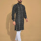 Anaita Black Printed Cotton Straight Kurta