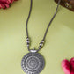 NVR Women's Elegant Silver Oxidised Brass Necklace | Swadesiicart
