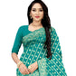 Vamika Weaving Banarasi Jacquard Rama Green Saree | Swadesiicart
