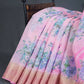 Shades of Baby Pink with Floral Design Semi Chanderi Saree By Gayathri Reddy Designer Studio | Swadesiicart