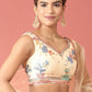 House of Panchhi Cream Net Multi colour Thread & Sequinse Work Lehenga & Blouse, Dupatta | Swadesiicart