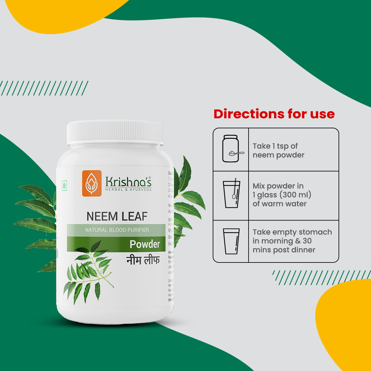 Krishna'S Herbal & Ayurveda Neem Leaf Powder | Swadesiicart