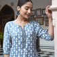 Jyoti Fashion Women's Grey Pure Muslin Heavy Digital Printed Kurta Plazo Set | Swadesiicart