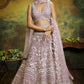 House of Panchhi Mauve Net Multi Sequins with heavy Zarkan embroidery Lehenga choli & Dupatta | Swadesiicart