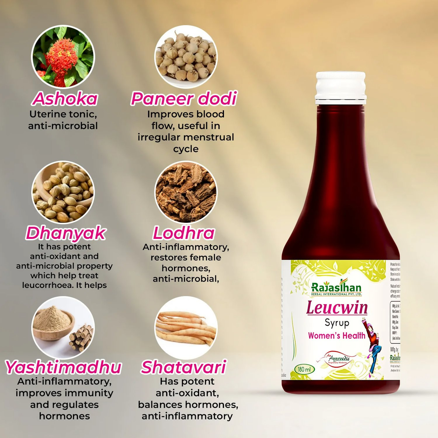 Rajasthan Herbals Leucwin Syrup | Swadesiicart
