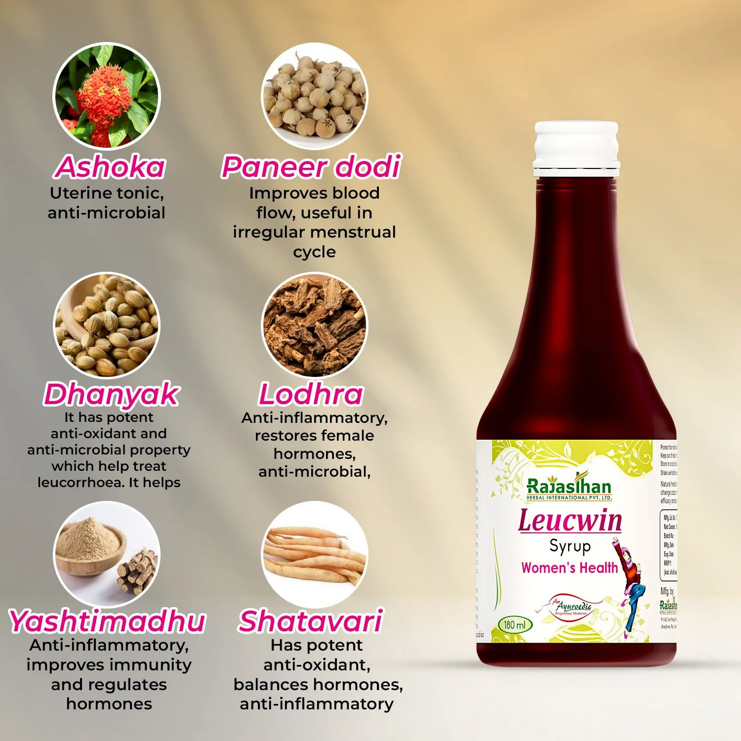 Rajasthan Herbals Leucwin Syrup | Swadesiicart