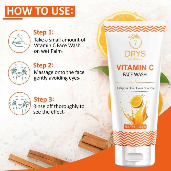 7 Days Vitamin C Face Wash with Turmeric - Swadesiicart
